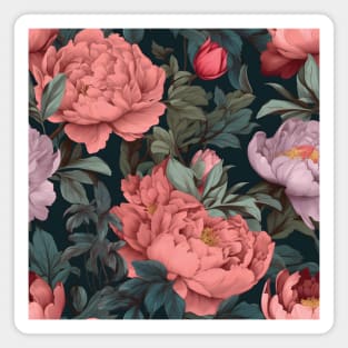 Enchanting Peony Tapestry: A Floral Symphony Magnet